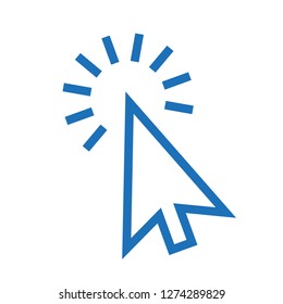 Cursor arrow, clicking icon