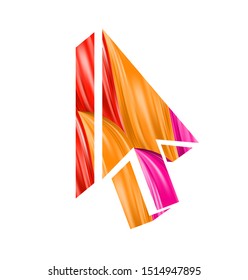 Cursor arrow colorful icon logo. Vector computer mouse symbol.