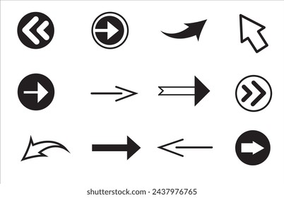 Cursor Arrow, Curved Arrow Icon Vector Art, Icons, and Graphics