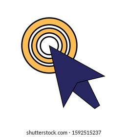 Cursor arrow design, Web pointer mouse click technology and direction theme Vector illustration