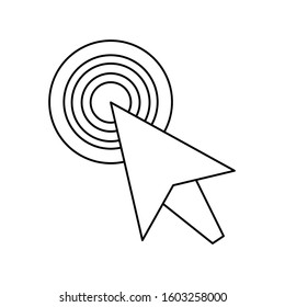 Cursor arrow design, Web pointer mouse click technology and direction theme Vector illustration