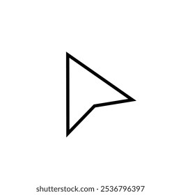 Cursor arrow head icon in line style. Computer pointer arrow sign symbol