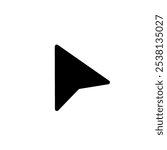 Cursor arrow head icon in rounded corner. Computer pointer mouse sign symbol
