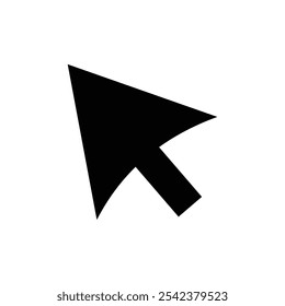 Cursor arrow icon Black and white outline vector