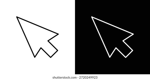 Icono de flecha del cursor Clip Diseño de arte. Iconos de línea