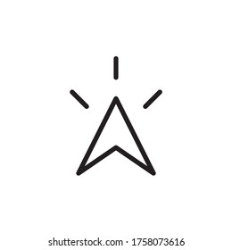 cursor arrow icon, computer mouse cursor arrow vector icon, flat design best vector cursor arrow illustration