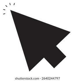 cursor arrow icon, computer mouse cursor arrow vector icon, flat design best vector cursor arrow illustration 