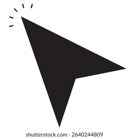 cursor arrow icon, computer mouse cursor arrow vector icon, flat design best vector cursor arrow illustration 