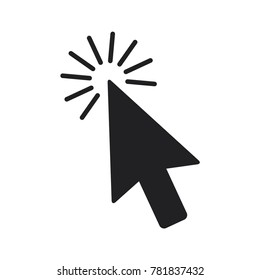 cursor arrow icon, computer mouse cursor arrow vector icon, flat design best vector cursor arrow illustration 