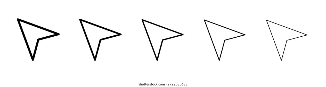 Diseño de icono de flecha de cursor, logotipo, App, interfaz de usuario. Ilustración vectorial, EPS