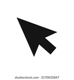 Cursor arrow icon Flat simple outline set