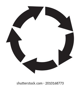 Cursor arrow icon. Forward icon. Recycle icon set. Simple design. Vector illustration. Stock image.