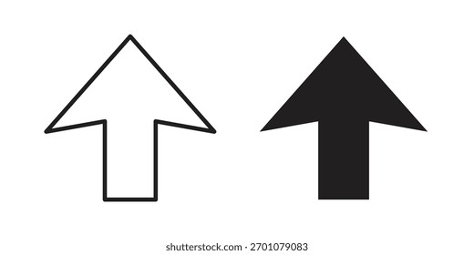 Cursor arrow icon outline concept symbol with editable stroke on white