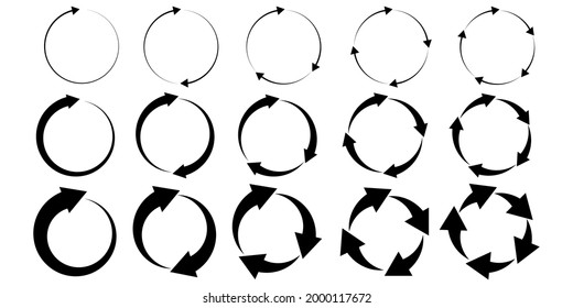 Cursor arrow icon set. Forward icon. Recycle icon set. Simple design. Vector illustration. Stock image.
