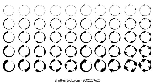 Cursor arrow icon set. Forward icon. Recycle icon set. Simple design. Vector illustration. Stock image.