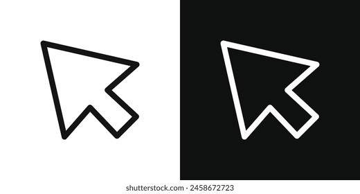 Cursor Arrow Icon Set. Web click pointer vector symbol. Interactive mouse sign.