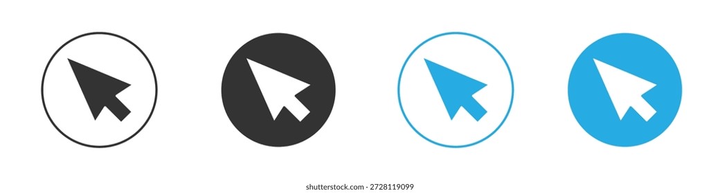 Ícone de seta do cursor. ilustração simples gráfico rabiscar preto design