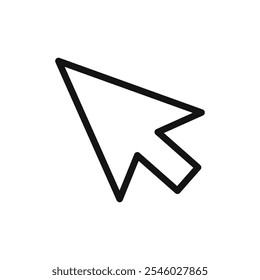 Cursorpfeil-Symbol Dünne Linienkunst einzeln