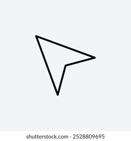 Cursor arrow icon in tree different line stroke sizes.