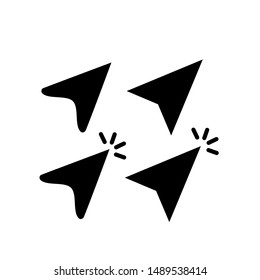 cursor arrow icon vector black