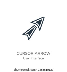 Cursor arrow icon vector. Trendy flat cursor arrow icon from user interface collection isolated on white background. Vector illustration can be used for web and mobile graphic design, logo, eps10