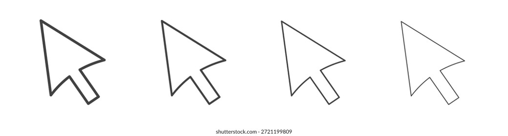 Iconos de flecha de cursor para gráficos y Diseños web.