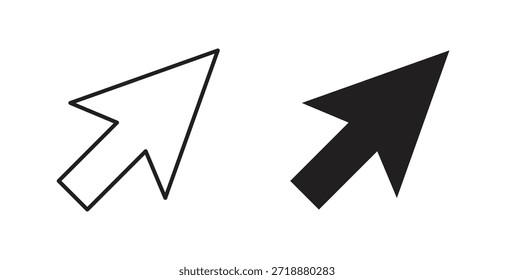 Cursor arrow icons set isolated on white background flat vector illustration.