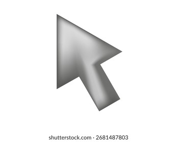 Cursor arrow illustration. Black gradient color. Pointer symbol or icon.