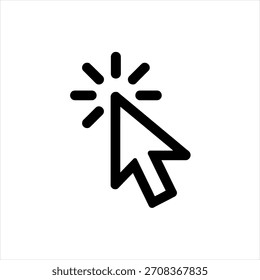 Una flecha del cursor está aislada sobre fondo blanco