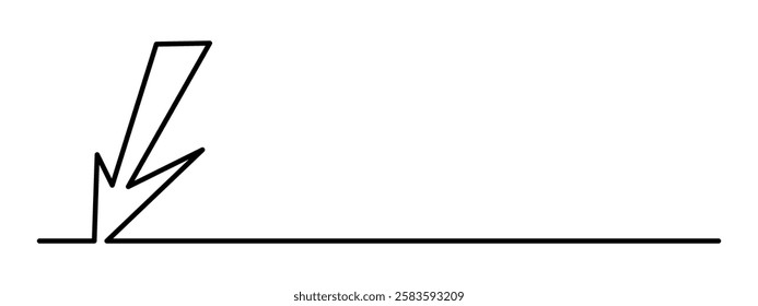 Cursor arrow one line art,hand drawn pointer,idea directions using an input device, internet work continuous drawing contour.Online work concept,minimalistic art design.Isolated.Editable stroke.