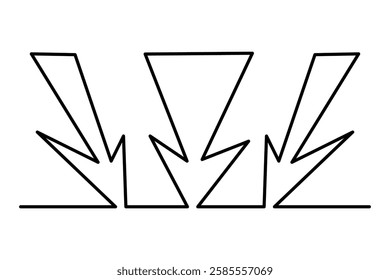 Cursor arrow one line art,hand drawn pointer,idea directions using an input device, internet work continuous drawing contour.Online work concept,minimalistic art design.Isolated.Editable stroke.