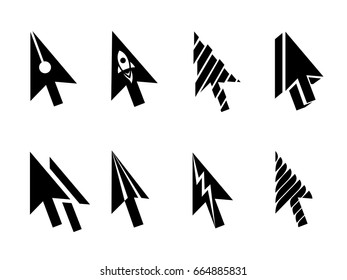 Cursor arrow original icons set. Simple illustration of 8 cursor arrow original symbols vector icons for web