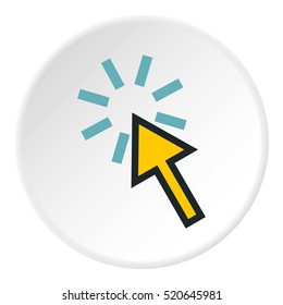 Cursor arrow is pointing icon. Flat illustration of cursor arrow is pointing vector icon for web