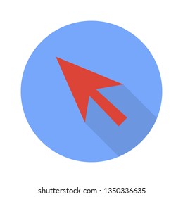 Cursor arrow silhouette on a white background. 