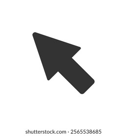 Cursor arrow solid icon. Vector illustration