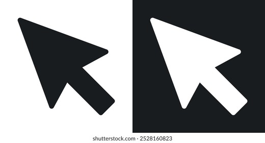 Cursor arrow solid vector icon pack