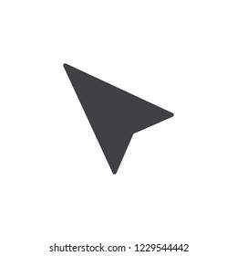 Cursor arrow vector icon. filled flat sign for mobile concept and web design. Computer mouse cursor simple solid icon. Mouse pointer click symbol, logo illustration. Pixel perfect vector