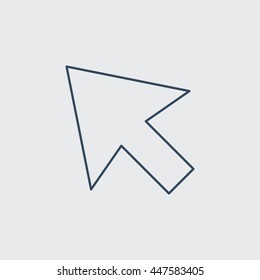 White Arrow Cursor Isolated On White Stock Vector (Royalty Free ...