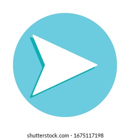 Cursor badge icon. Simple glyph, flat vector of web icons for ui and ux, website or mobile application