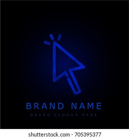 Cursor blue chromium metallic logo