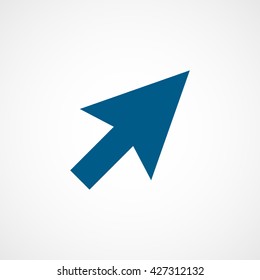 Cursor Blue Icon On White Background