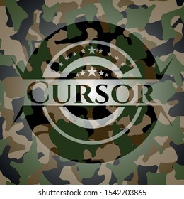 Cursor camouflage emblem. Vector Illustration. Detailed.