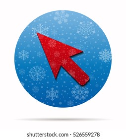 cursor christmas icon in circle