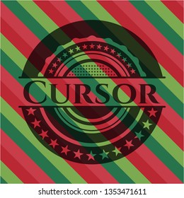 Cursor christmas style emblem.