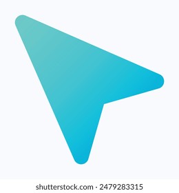 Cursor, Icono de flecha Hacer clic, Icono de Vector de degradado aislado.