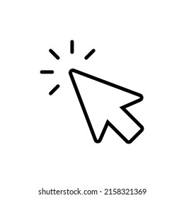 Cursor click icon for apps and web sites