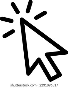 Cursor click icon, cursur click sign vector on white background..eps