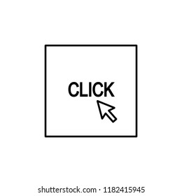 cursor click icon. Element of online and web for mobile concept and web apps icon. Thin line icon for website design and development, app development. Premium icon