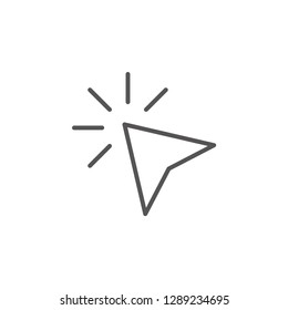 Cursor click icon graphic design template vector isolated