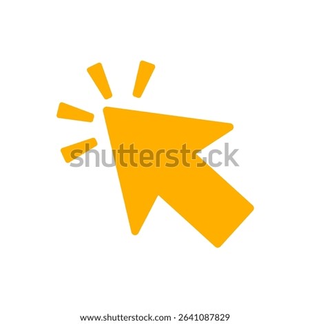 Cursor click icon on white background.